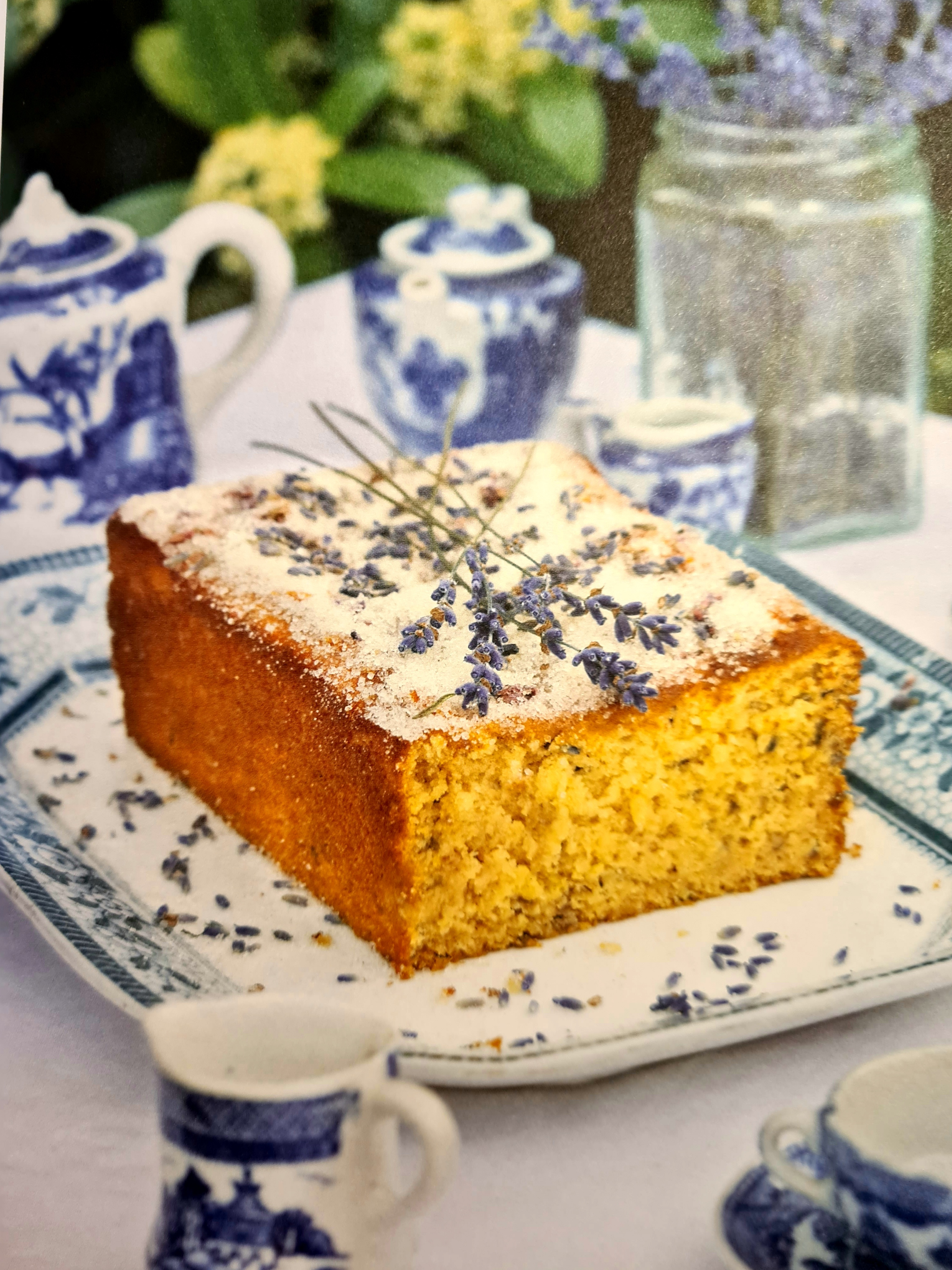 Photograph of Lemon and Lavender Drizzle Cake, from Red Velvet Chocolate Heartache by Harry Eastwood, published by Bantam Press, 2009.